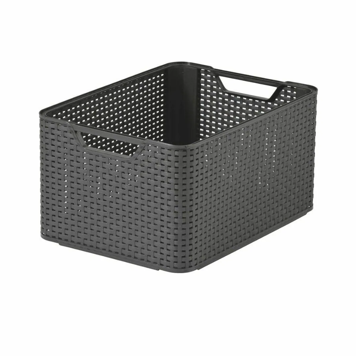 Curver Aufbewahrungskorb L, moderner Rattan-Look, ideal für jeden Raum 2