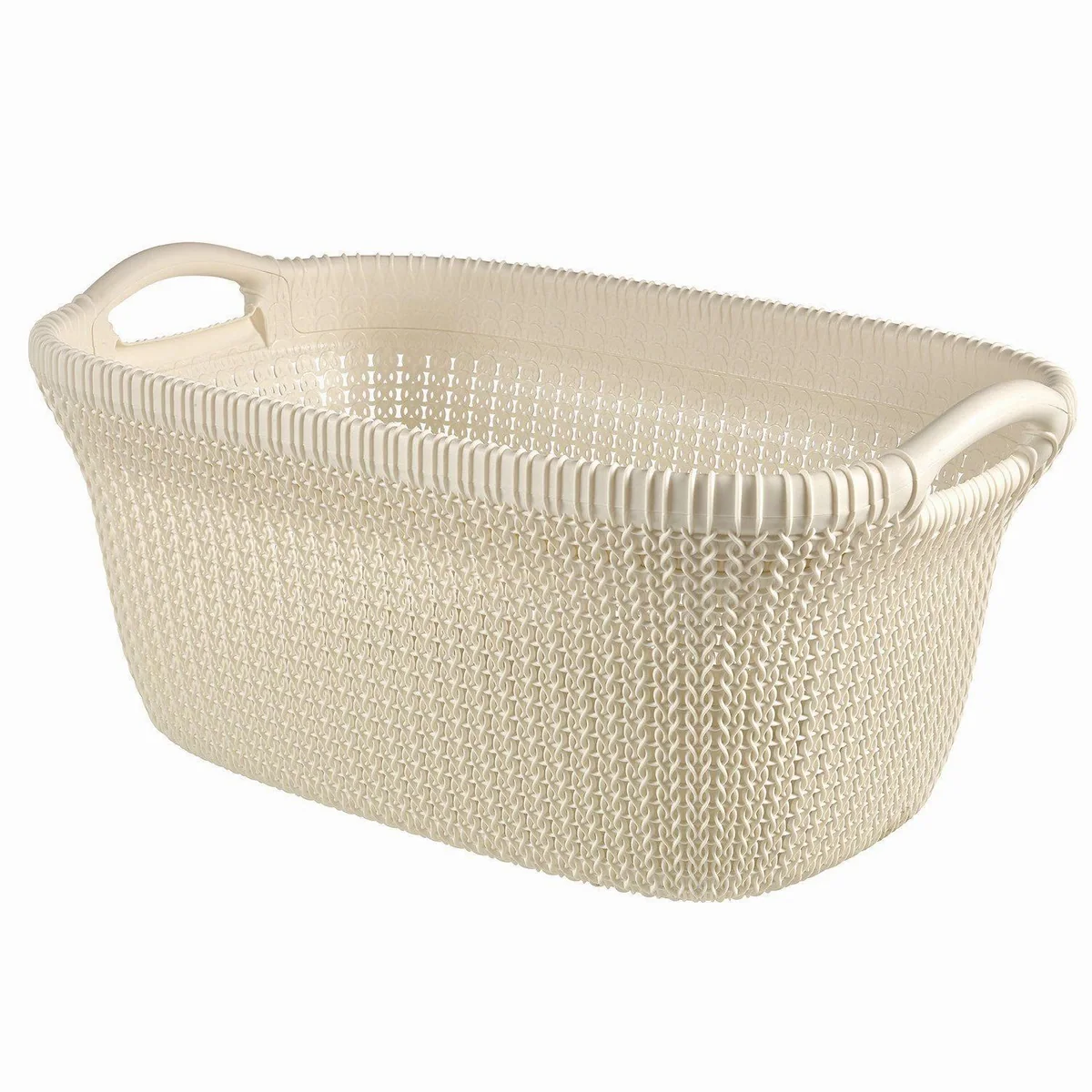 Curver Wäschekorb Knit, 40l Volumen, elegantes Design, einfache Handhabung