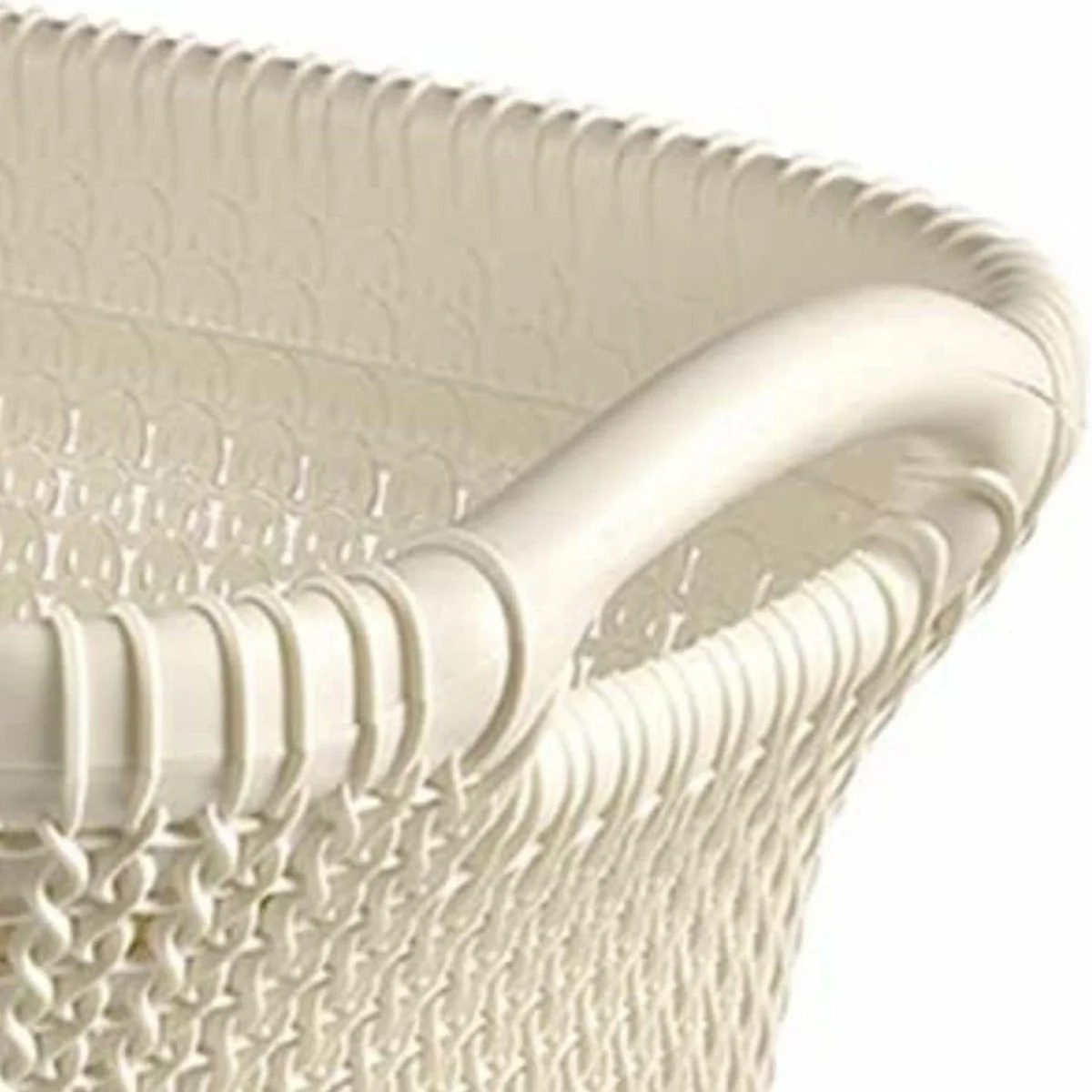 Curver Wäschekorb Knit, 40l Volumen, elegantes Design, einfache Handhabung 2