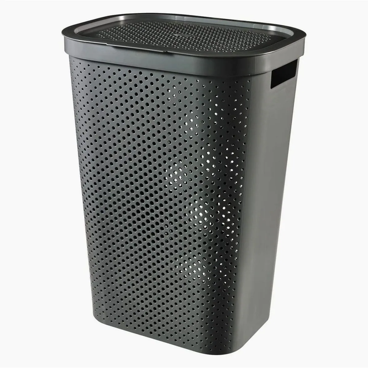 Curver Infinity Wäschekorb 60L, modernes Design, ergonomische Griffe, durchbrochene Struktur