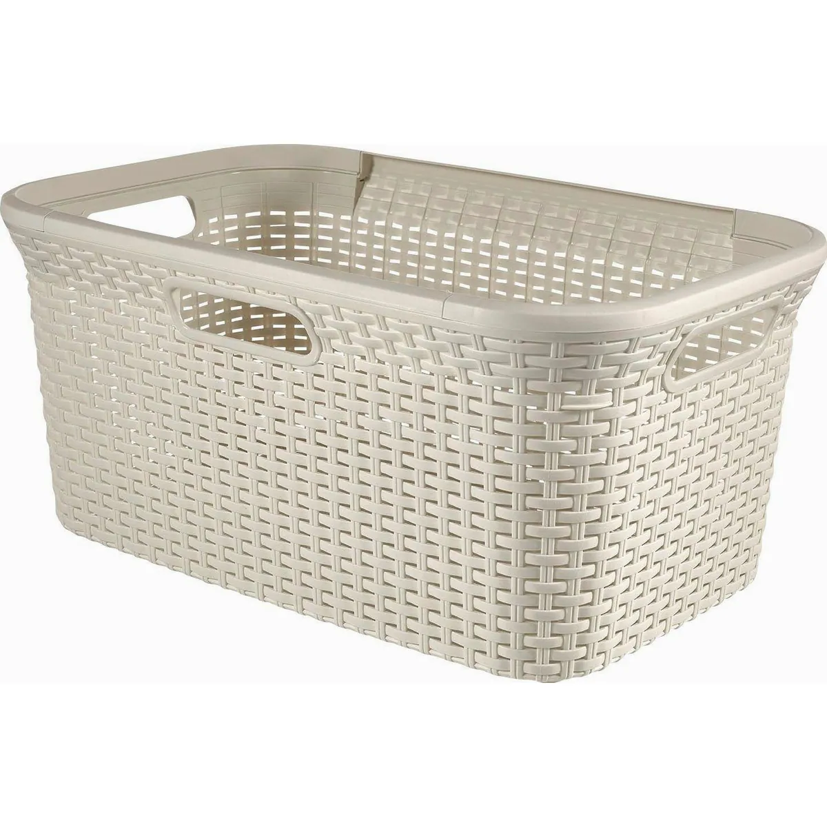 Curver Wäschekorb Style Set, dekorative Rattan-Optik, geruchsneutralisierend 4