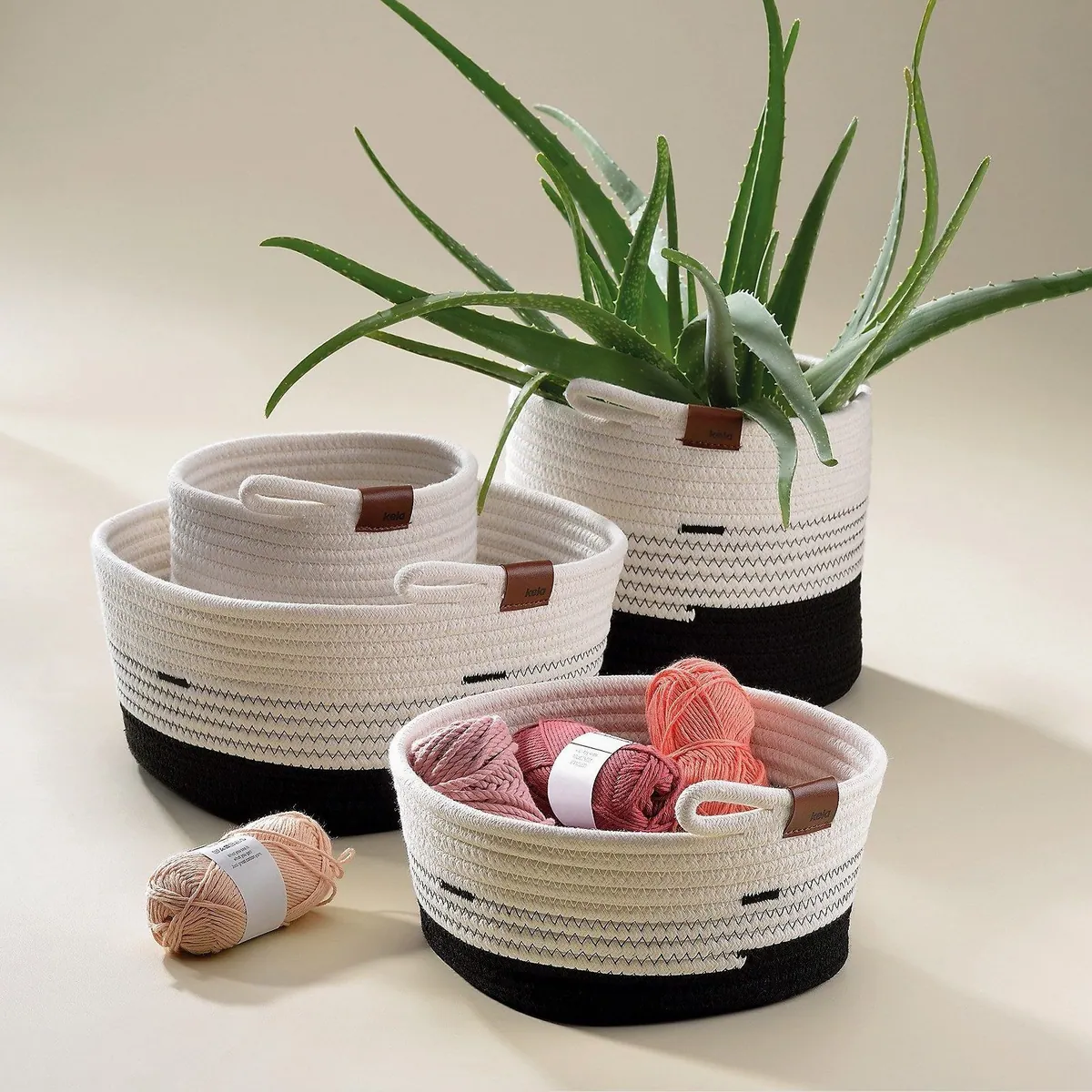 Kela Hedda Aufbewahrungskorb, flexibles Design, stilvolle Flechtoptik 2