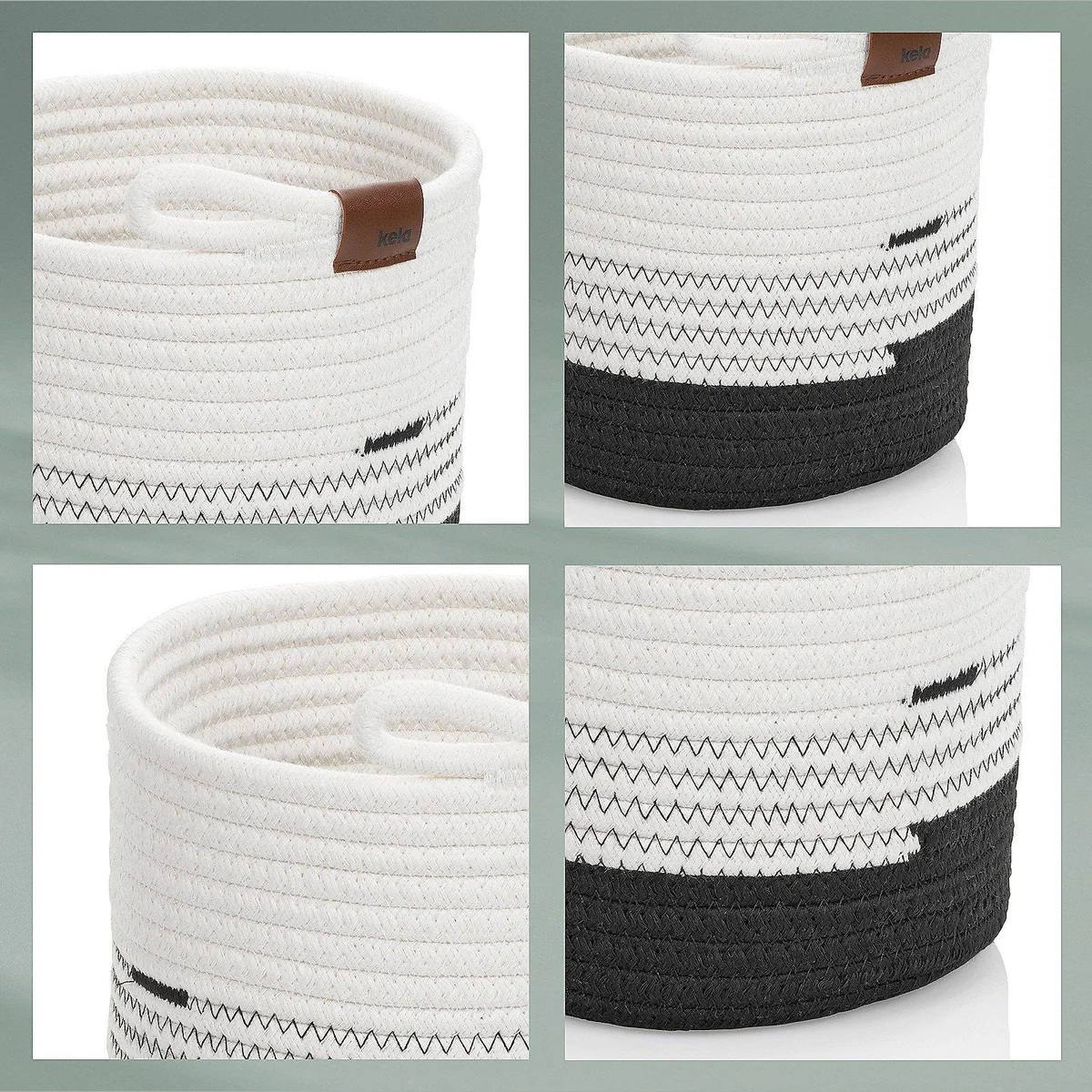 Kela Hedda Aufbewahrungskorb, flexibles Design, stilvolle Flechtoptik 4