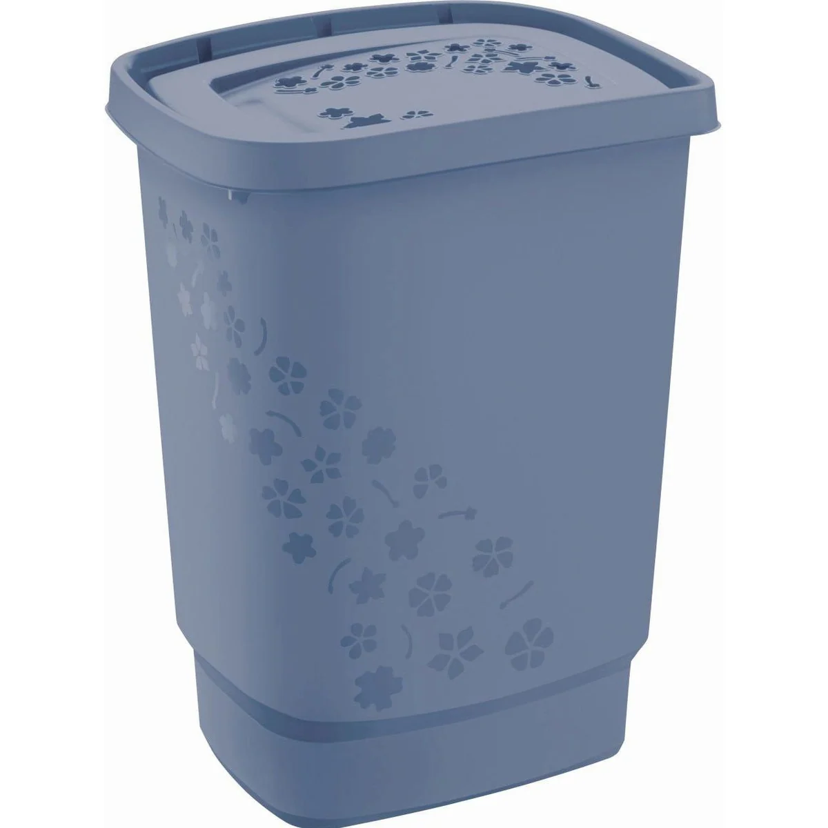 Rotho Wäschesammler Flowers, 55 l, dekoratives Design, vielseitig einsetzbar, praktische Handhabung