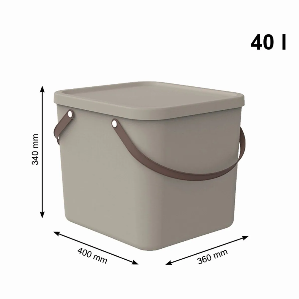 Rotho Albula Aufbewahrungsbox 40l, praktischer Deckel, zwei Größen kombinierbar 3