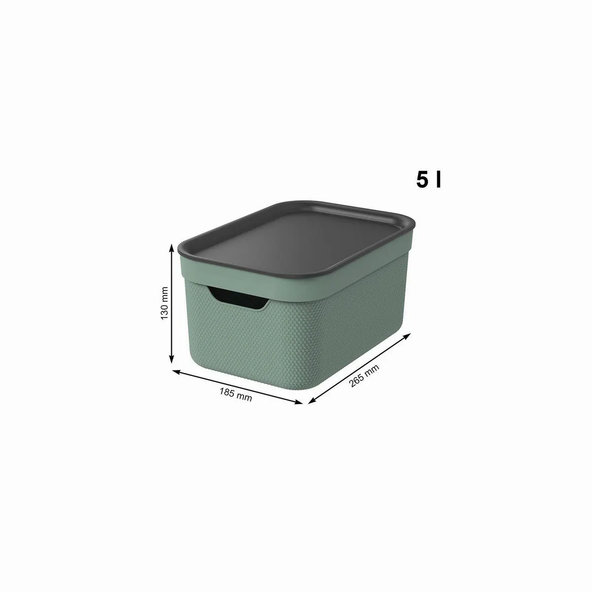 Rotho Jive Aufbewahrungsbox, stapelbar, 3er-Set in frischen Farben 4