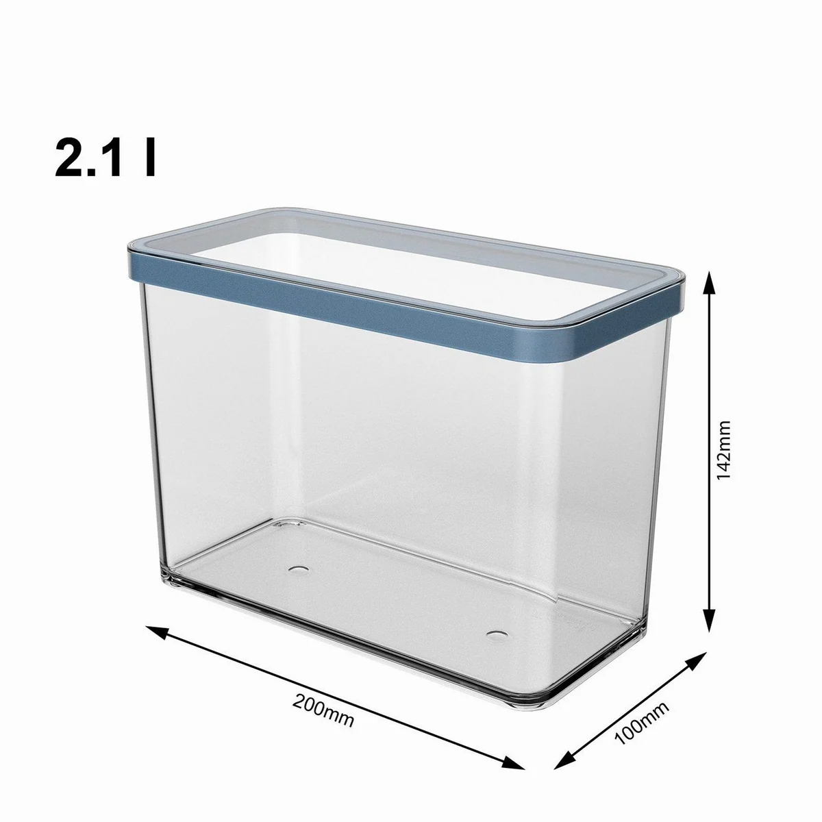 Rotho LOFT Vorratsdosen-Set 5-teilig, hohe Transparenz, aromadicht 5