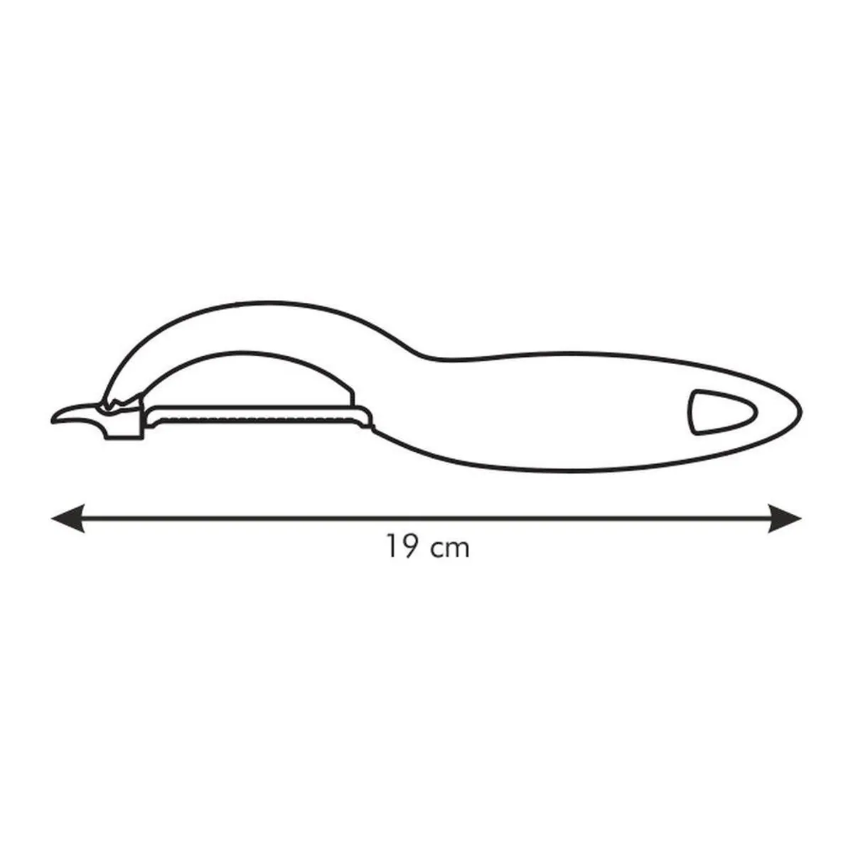 Tescoma PRESTO Sparschäler, ergonomisch, rostfreier Edelstahl, zackige Klinge 2