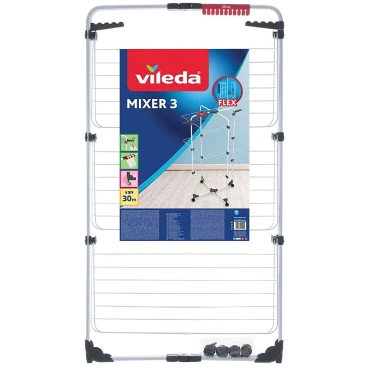Vileda MIXER 3 Turmwäscheständer, platzsparend und vielseitig einsetzbar 4