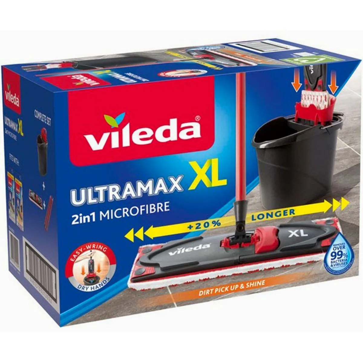 Vileda Ultramax XL Universal Komplettset, 20 % größere Wischerplatte für effiziente Reinigung 4