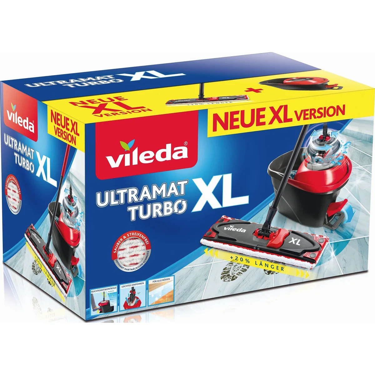 Vileda Ultramax XL Turbo Bodenwischer-Set, ideal für große Flächen 5