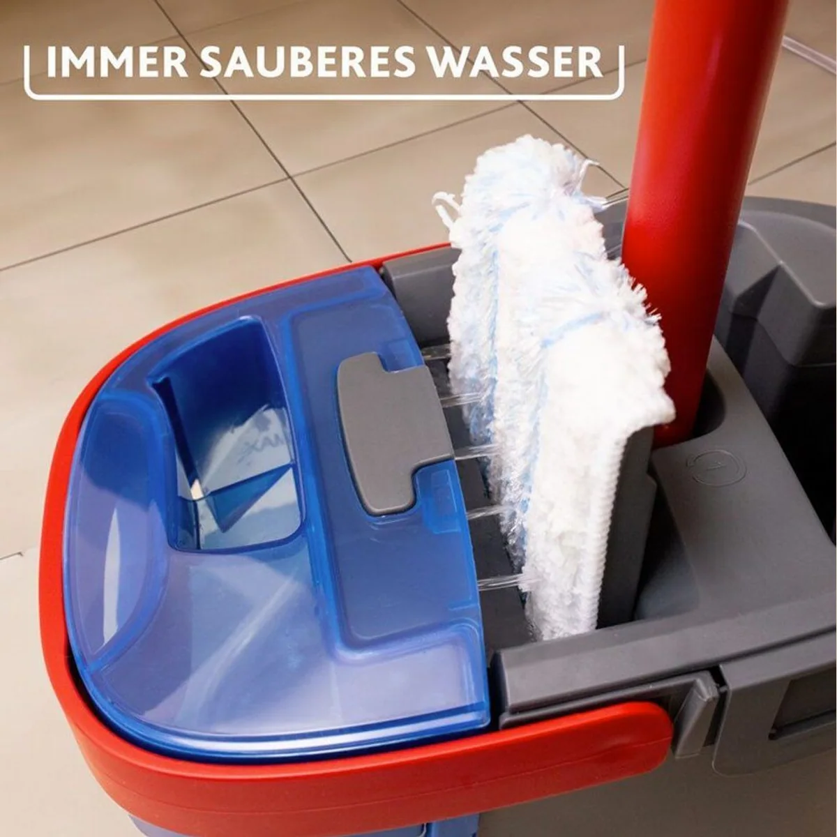 Vileda H2PrO Flachwischsystem, 100 % Trennung von Wasser, ergonomisches Design, Microfasertechnologie 4