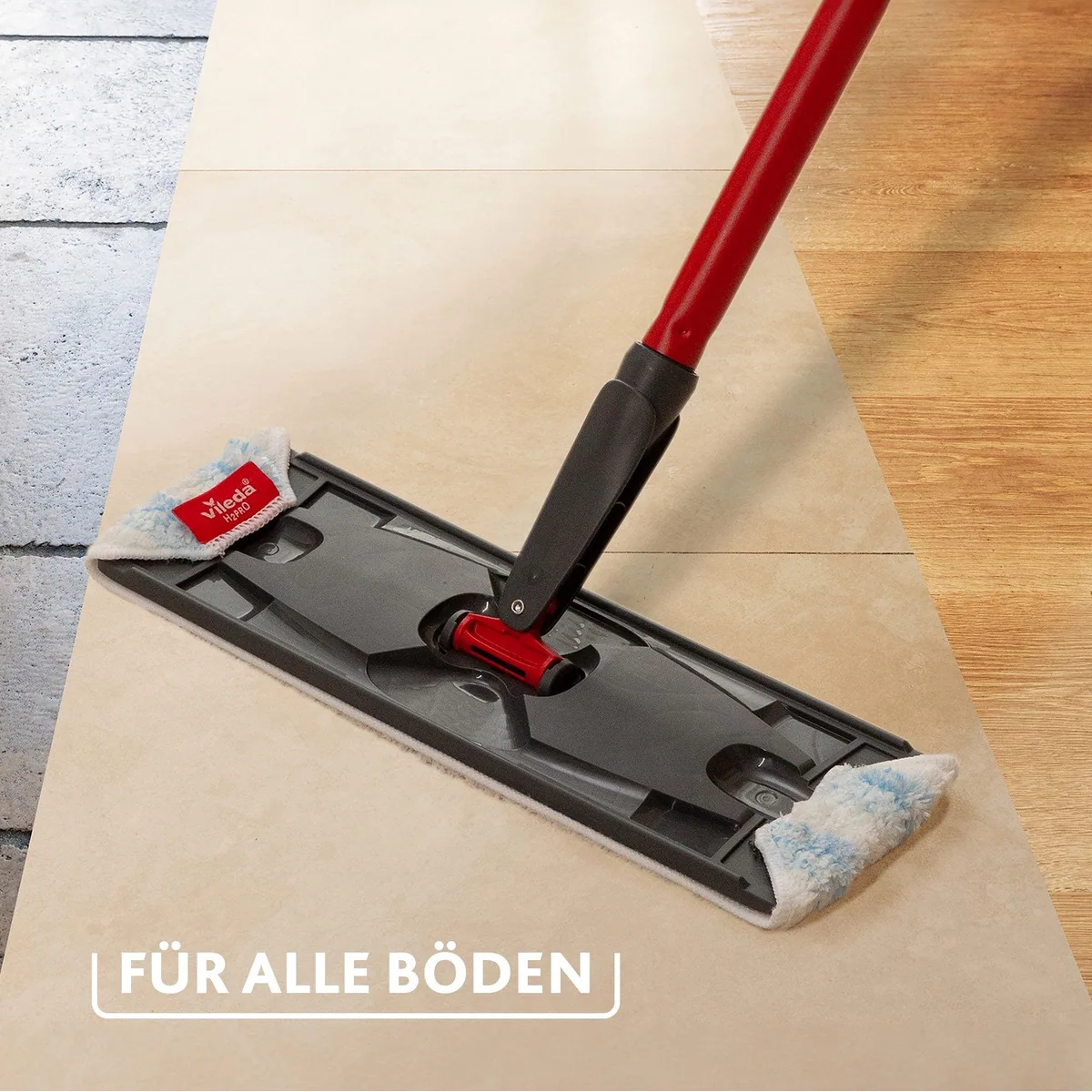 Vileda H2Pro Flatmop Ersatzbezug, leistungsstarke Mikrofasern, waschbar bis 60 °C 4