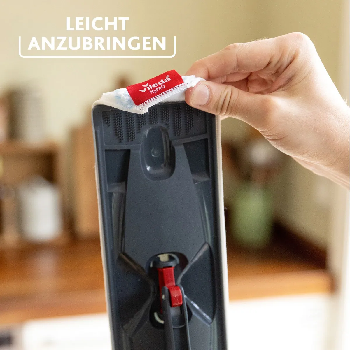Vileda H2Pro Flatmop Ersatzbezug, leistungsstarke Mikrofasern, waschbar bis 60 °C 5