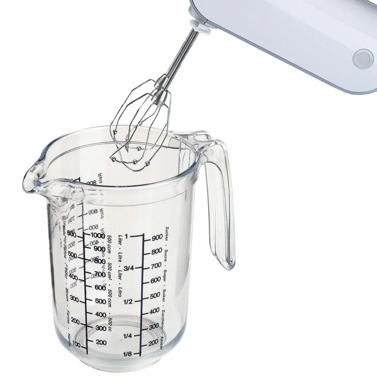 Westmark Messbecher Set 2tlg., 0,5 l und 1 l, mehrsprachige Skalen 5