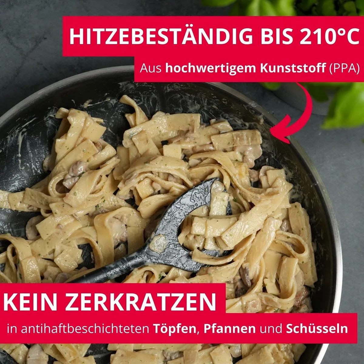 Westmark Kochlöffel Set, hitzebeständig bis 270 °C, spülmaschinengeeignet — ergonomisch, langlebig, klumpfreies Rühren 2