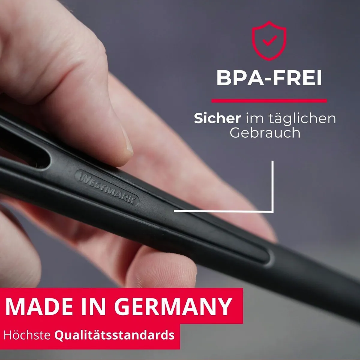 Westmark Kochlöffel Set, hitzebeständig bis 270 °C, spülmaschinengeeignet — ergonomisch, langlebig, klumpfreies Rühren 3