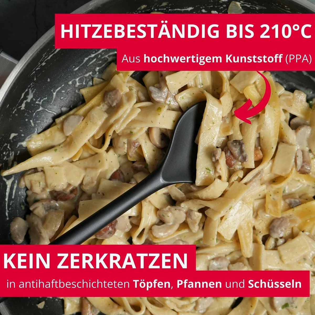 Westmark Kochlöffel 2 Stück, hochhitzebeständig, ergonomischer Griff, spülmaschinengeeignet 2