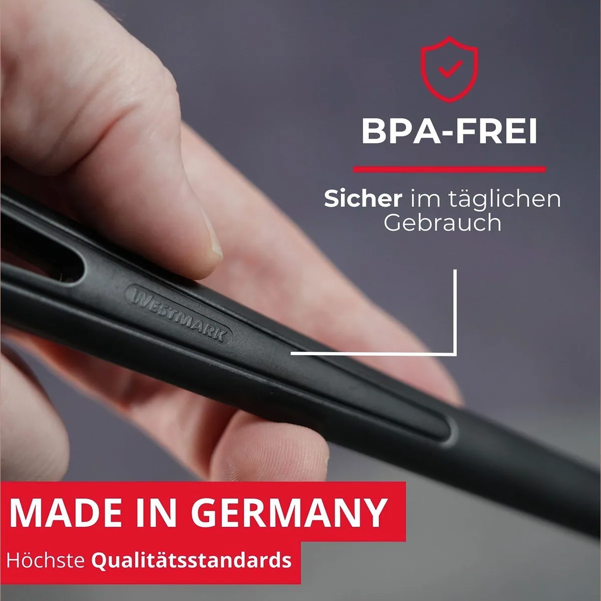Westmark Kochlöffel 2 Stück, hochhitzebeständig, ergonomischer Griff, spülmaschinengeeignet 3