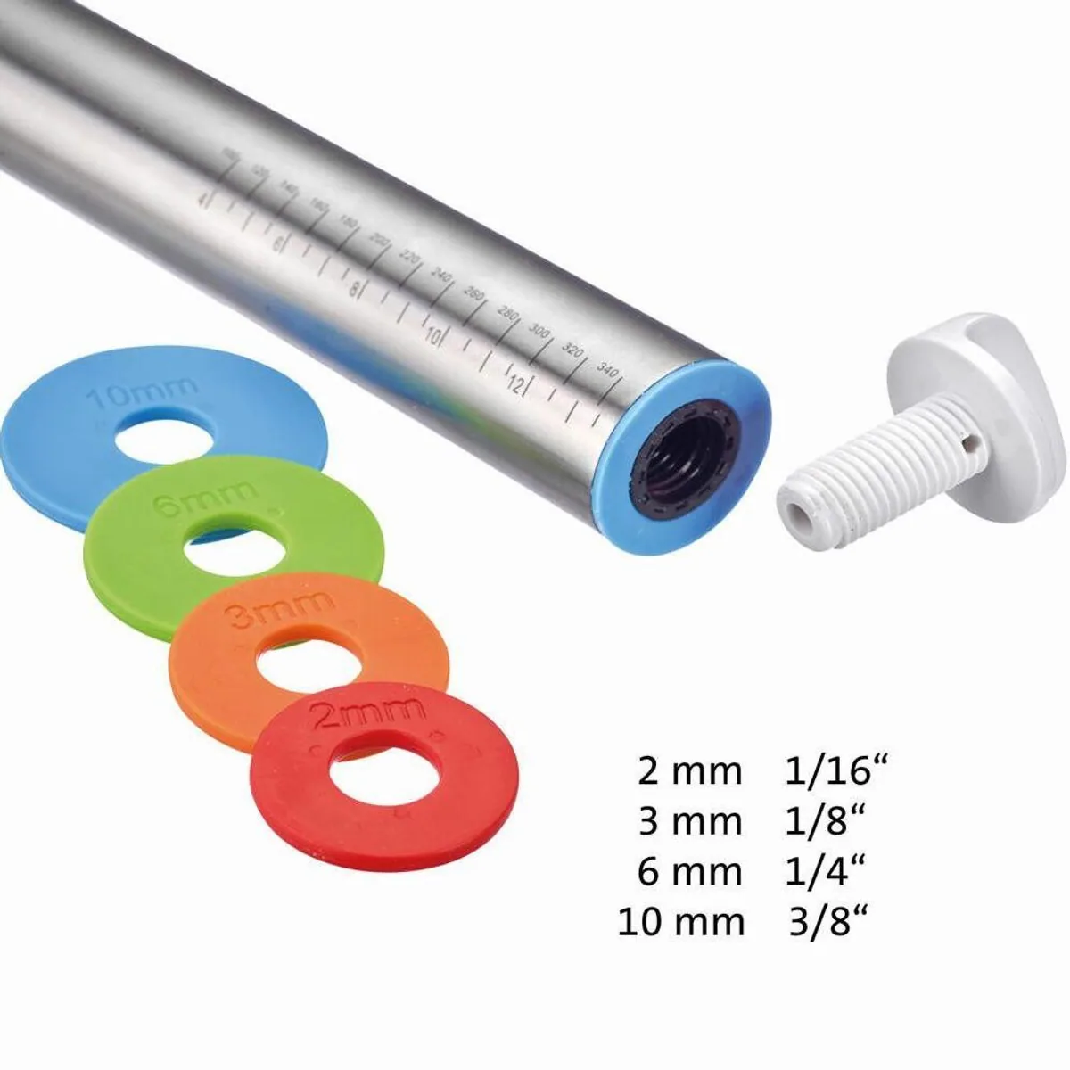 Westmark Teigroller mit Distanzringen, präzise Ausrollstärken für perfekte Ergebnisse 2