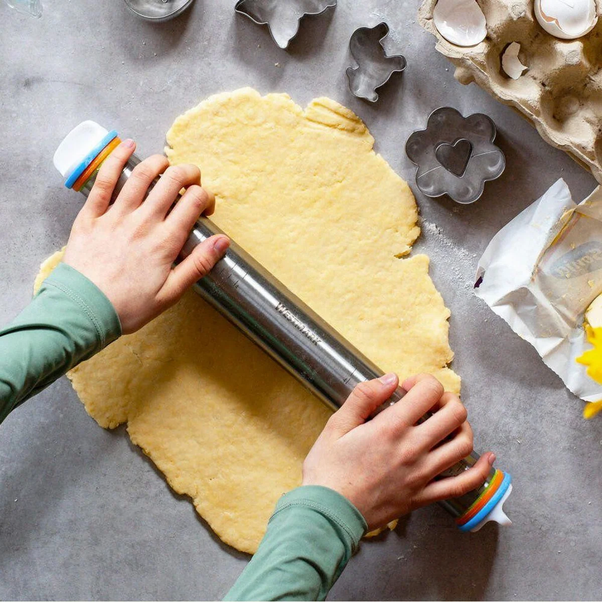 Westmark Teigroller mit Distanzringen, präzise Ausrollstärken für perfekte Ergebnisse 4