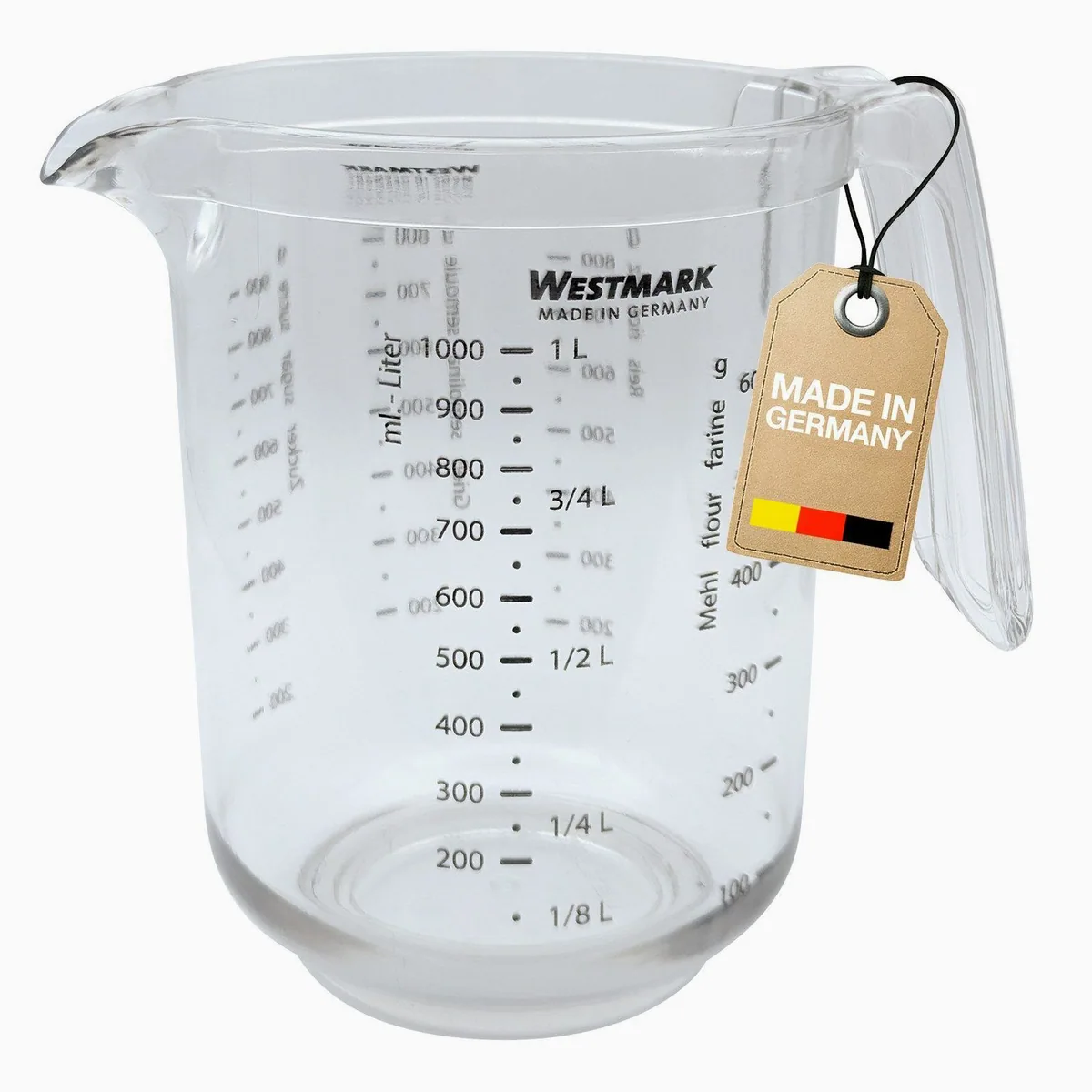 Westmark Messbecher, präzise Messskalen & 1 l Volumen — vielseitig & benutzerfreundlich