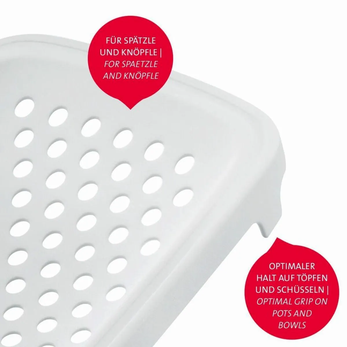 Westmark Spätzlereibe Spatzl, flexibler Schaber, robustes ABS 4