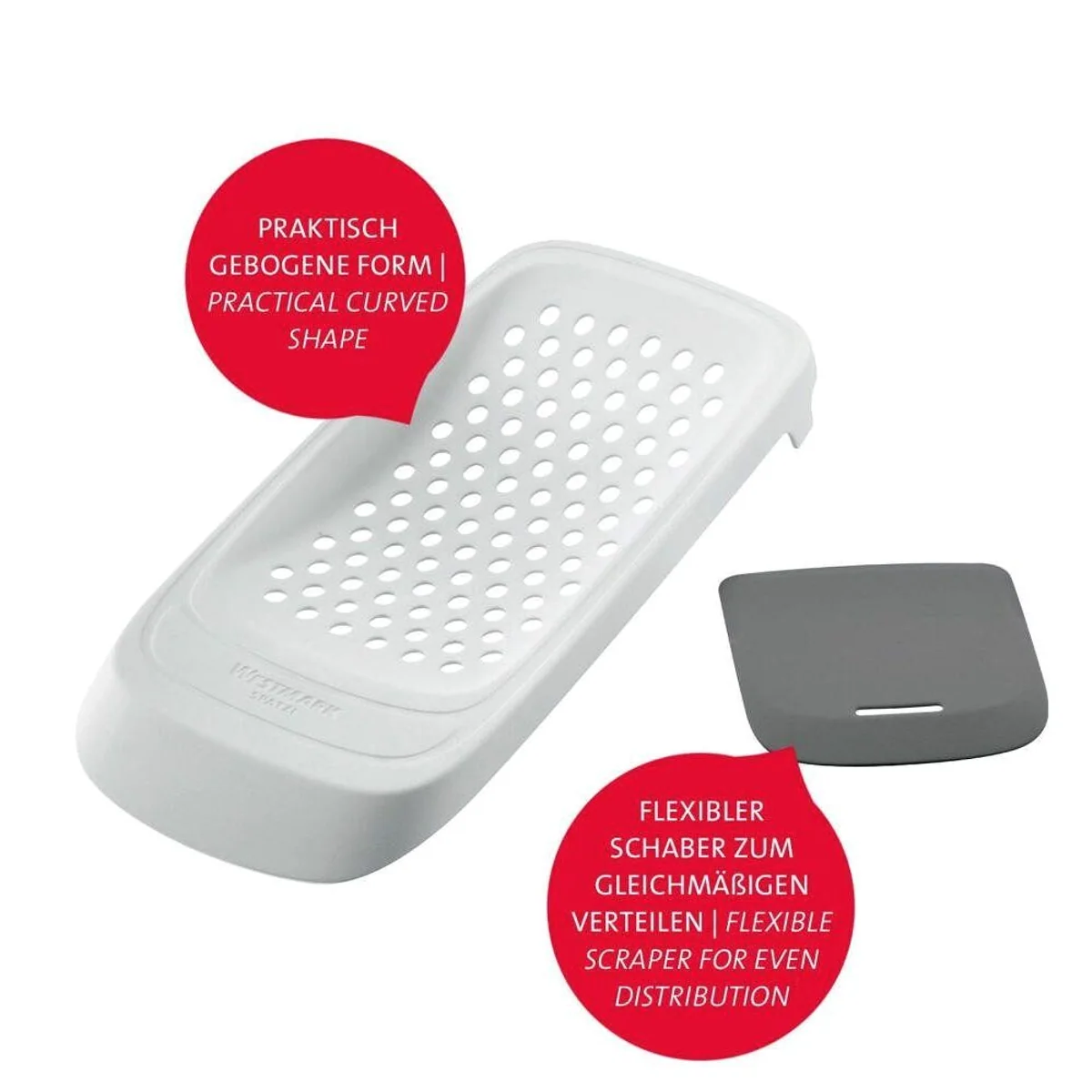 Westmark Spätzlereibe Spatzl, flexibler Schaber, robustes ABS 5